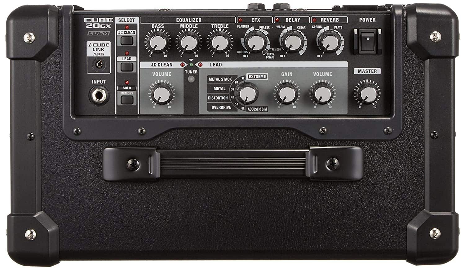 Roland CUBE 20GX Guitar Combo Amplifier buttons