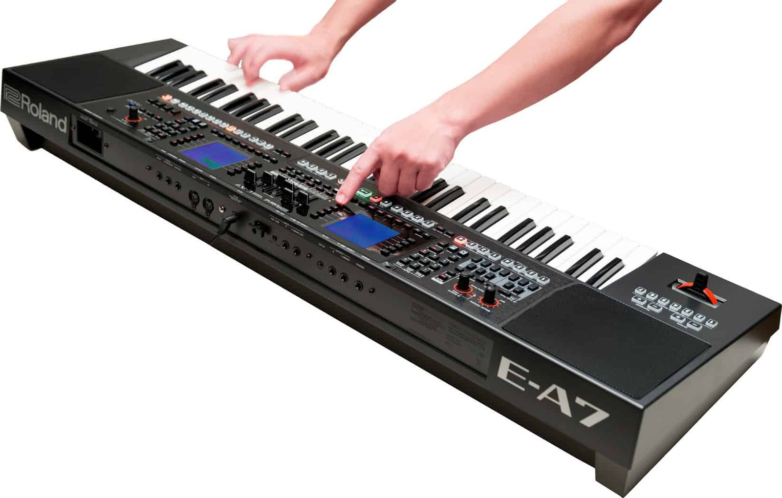 Roland E A7 61 key Expandable Arranger Keyboard inputs
