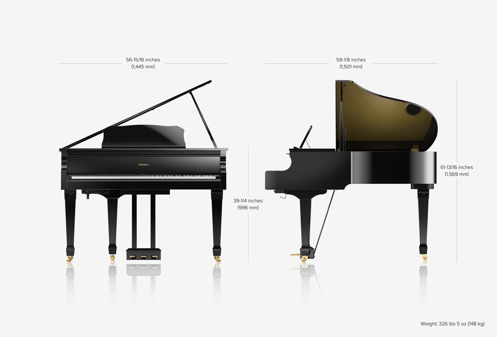 Roland GP 609 Digital Grand Piano size_1