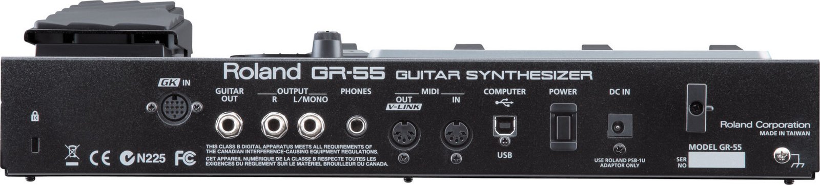 Roland GR 55 Guitar Synth With GK 3 Pickup Black inputs