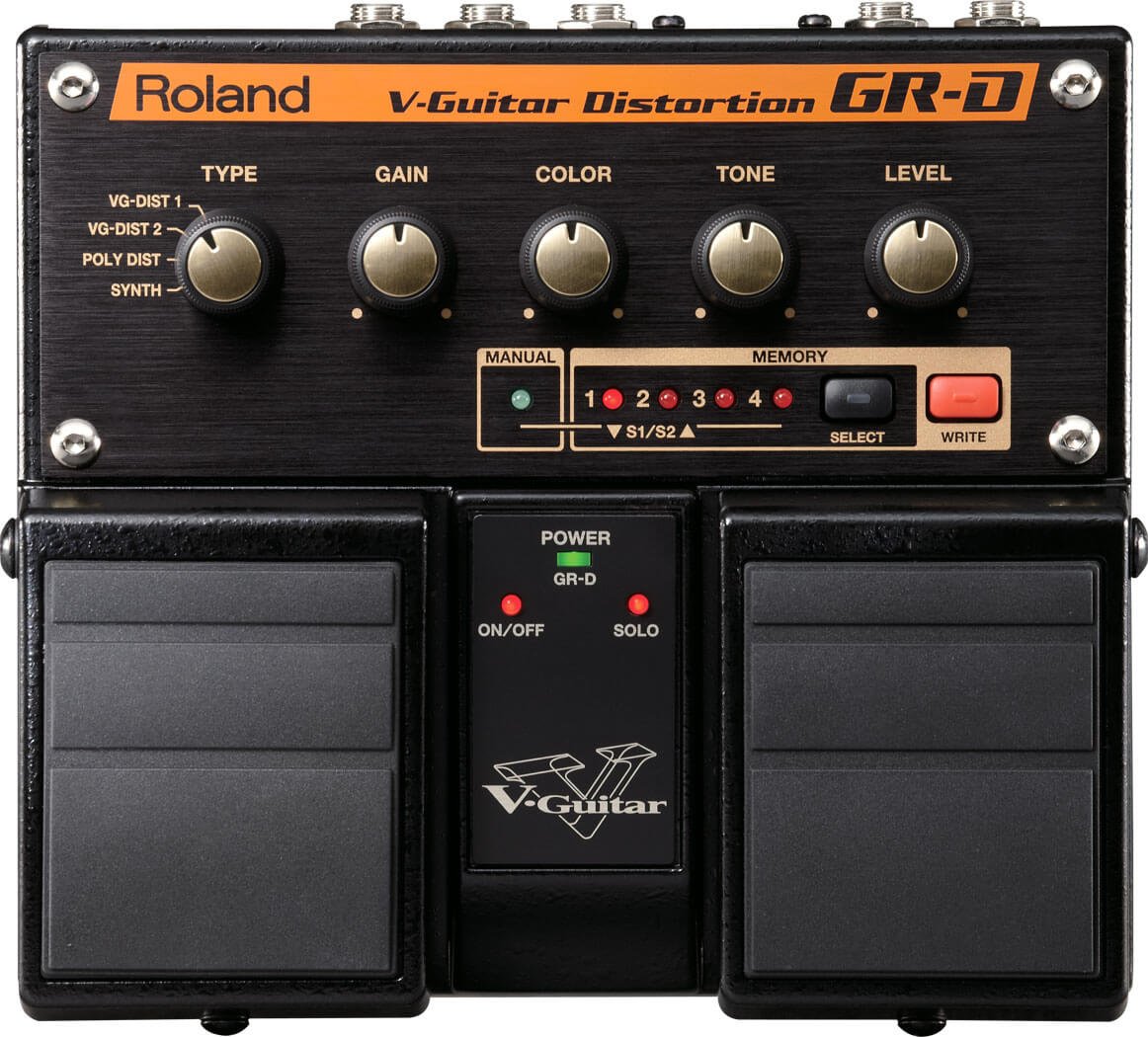 Roland GR D V Guitar Distortion Pedal top view