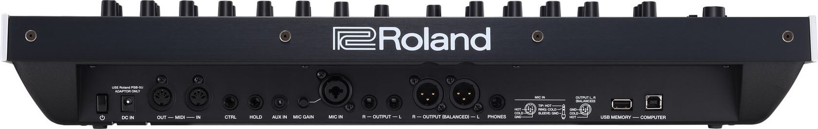 Roland Jupiter Xm Portable Synthesizer inputs