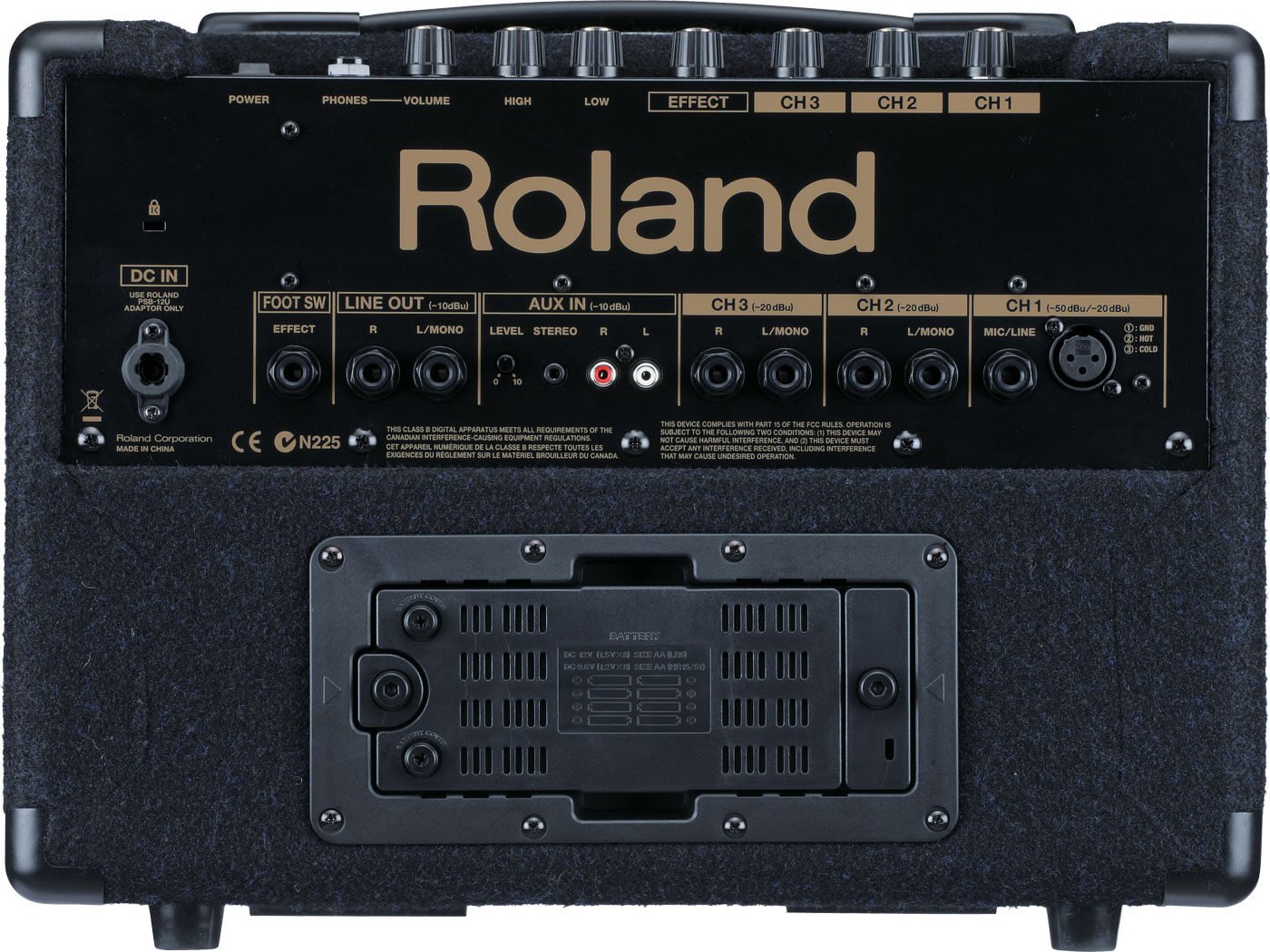 Roland KC 110 Stereo Keyboard Amplifier back