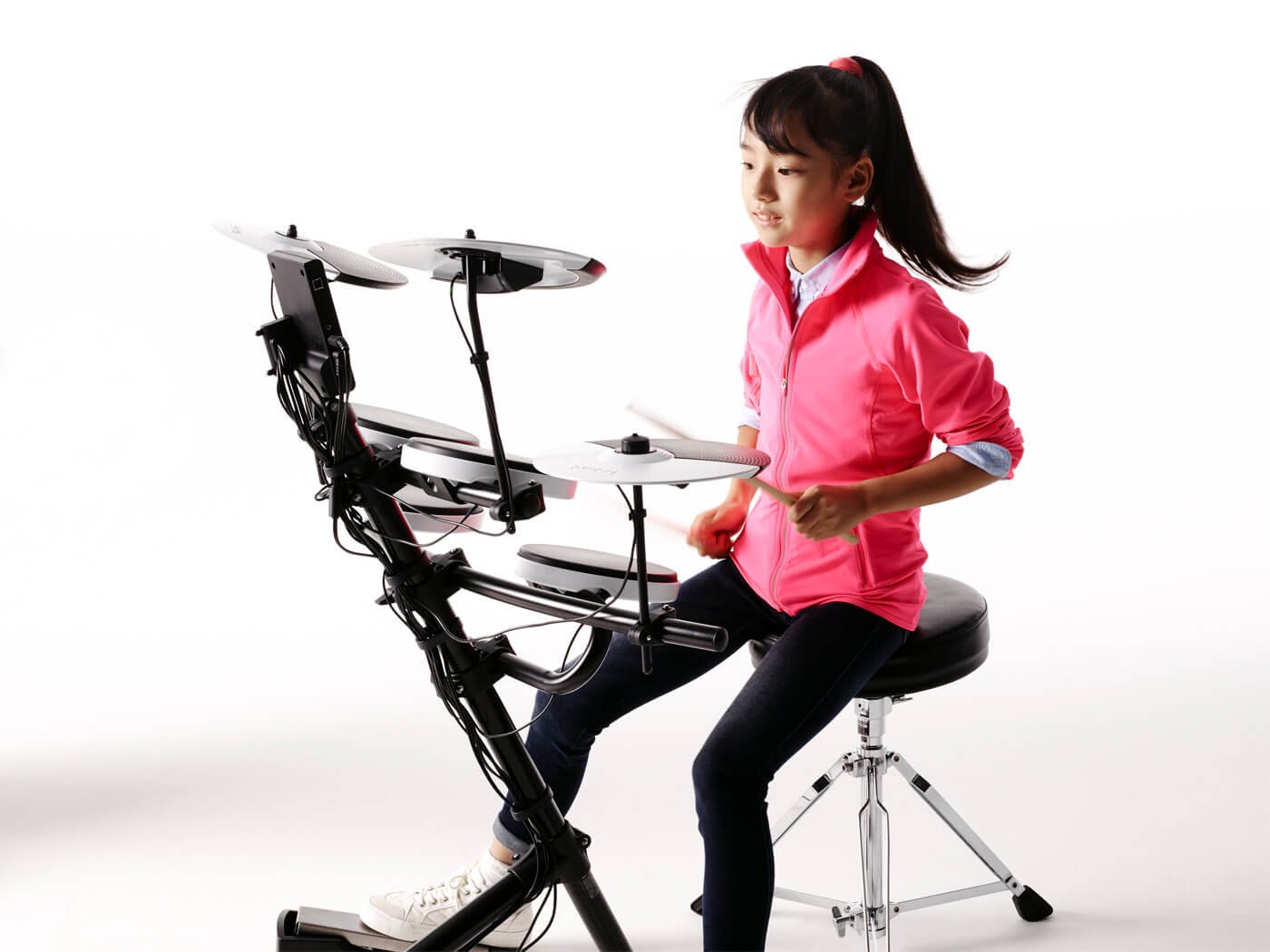 Roland TD 1K V Drums playing by girl